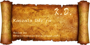 Kaszala Dóra névjegykártya