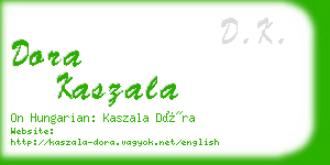 dora kaszala business card
